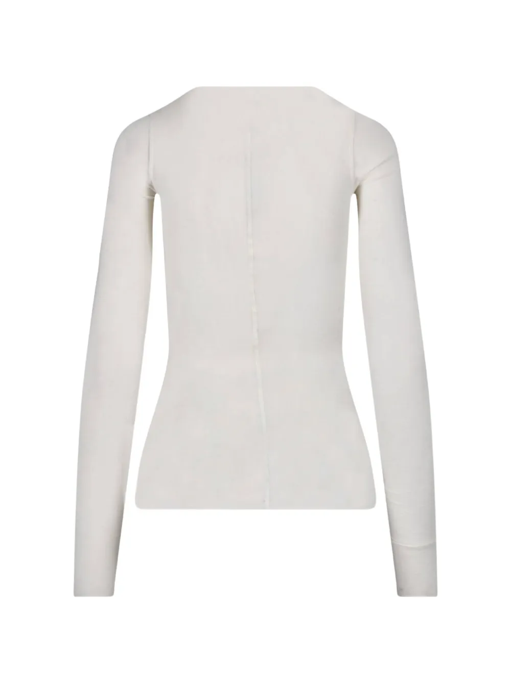 Rick Owens T-shirt met lange mouwen en zoomdetail Wit