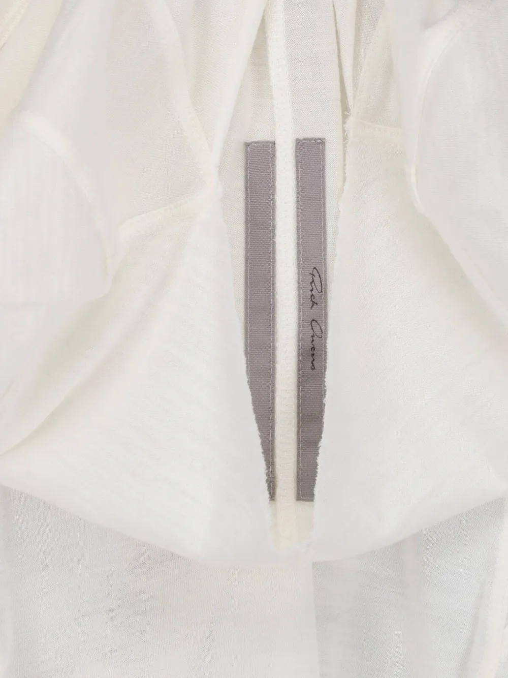 Rick Owens T-shirt met lange mouwen en zoomdetail Wit