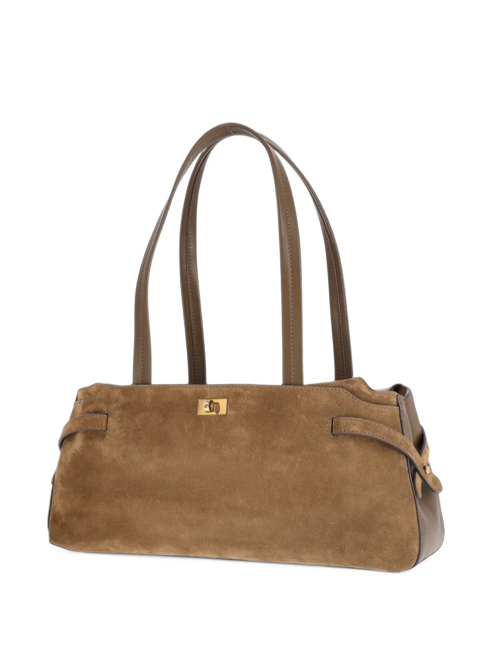 Anya Hindmarch Wilson suede leather-panelled tote bag Bruin