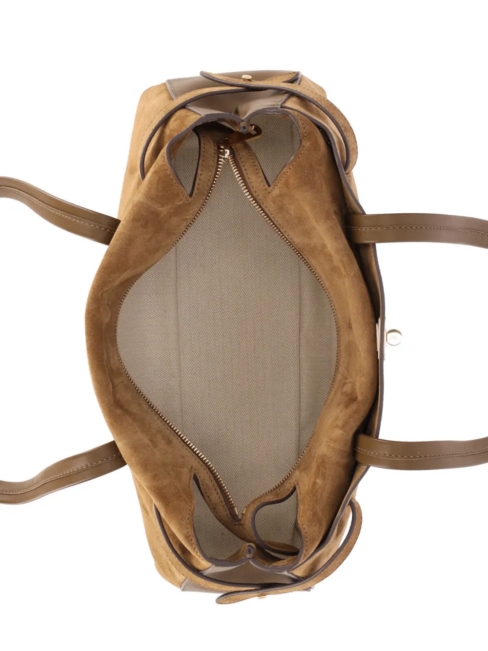 Anya Hindmarch Wilson suede leather-panelled tote bag Bruin