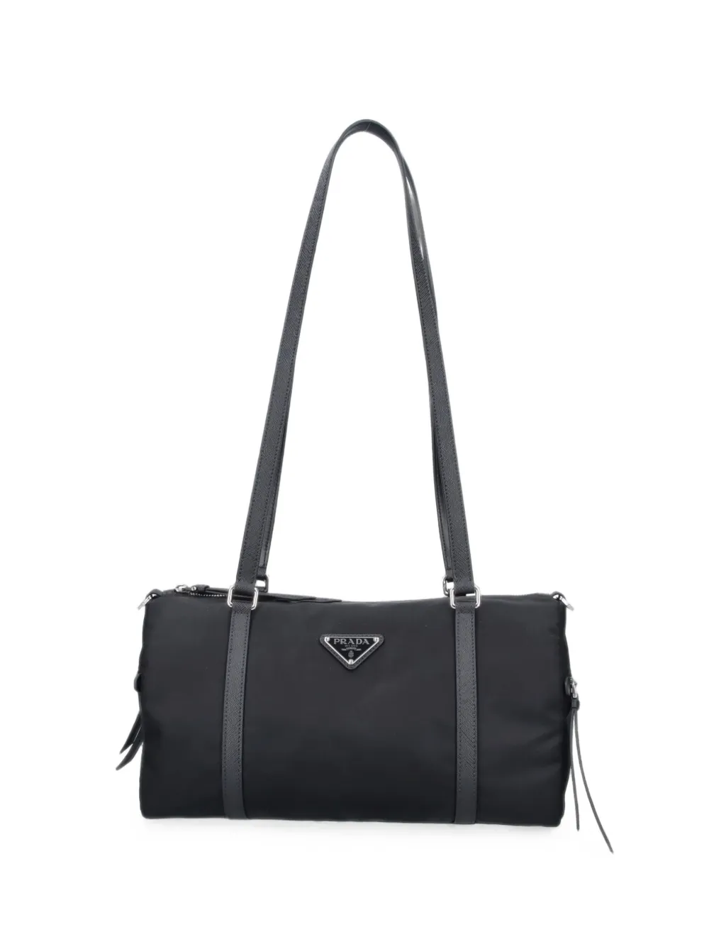 Prada Schultertasche aus Stroh - Schwarz