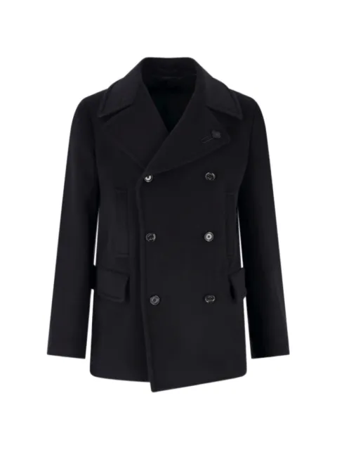Lardini double-breasted virgin wool coat