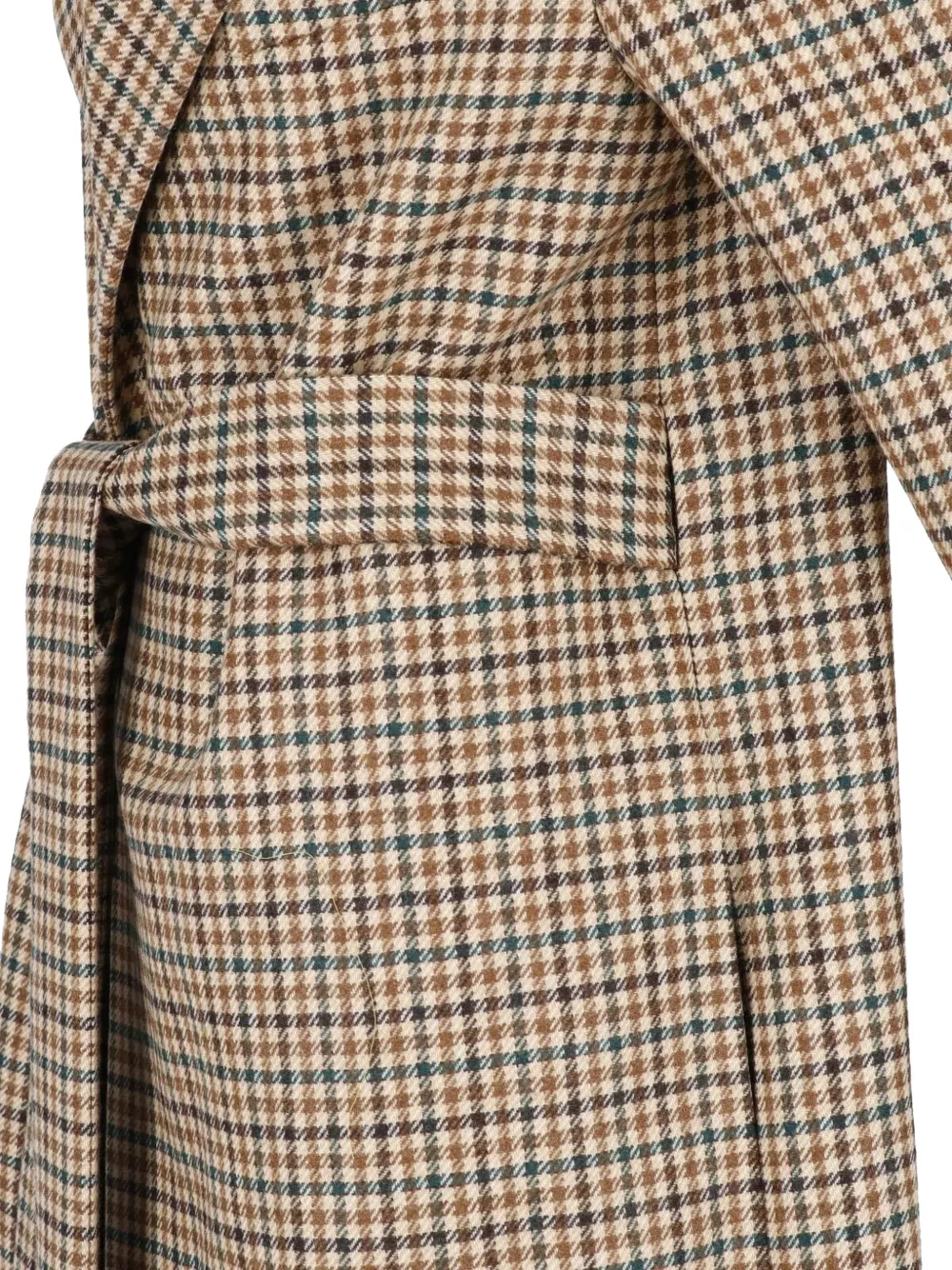 SA SU PHI Lauren geruite trenchcoat met ceintuur Beige