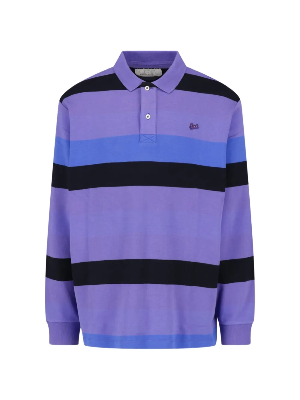 ERL striped long-sleeved polo shirt