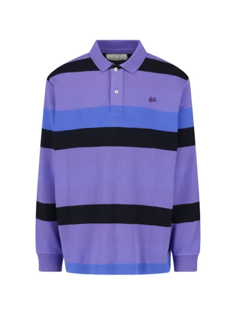 ERL striped long-sleeved polo shirt