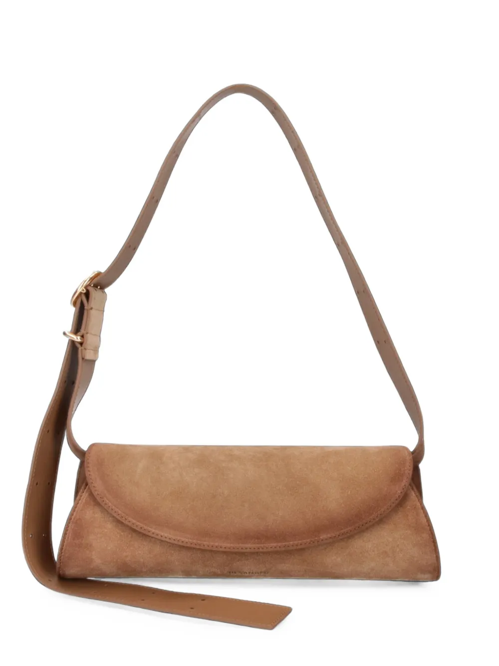 Jil Sander Cannolo small leather and suede handbag with adjustable strap and embossed logo - women - Calf Leather/Calf Suede/Calf Leather - OS -