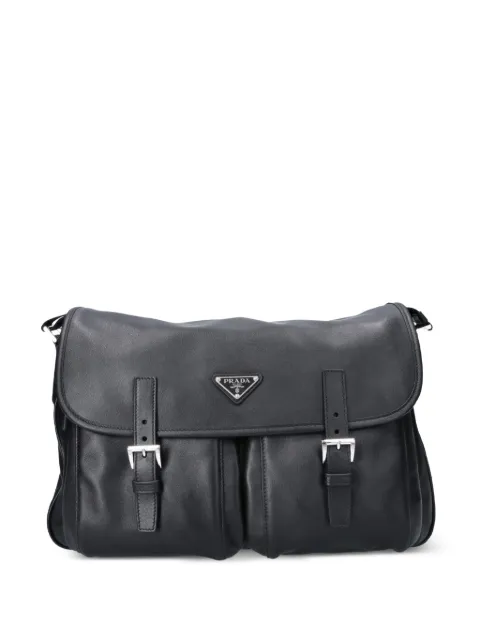 Prada skuldertaske i læder