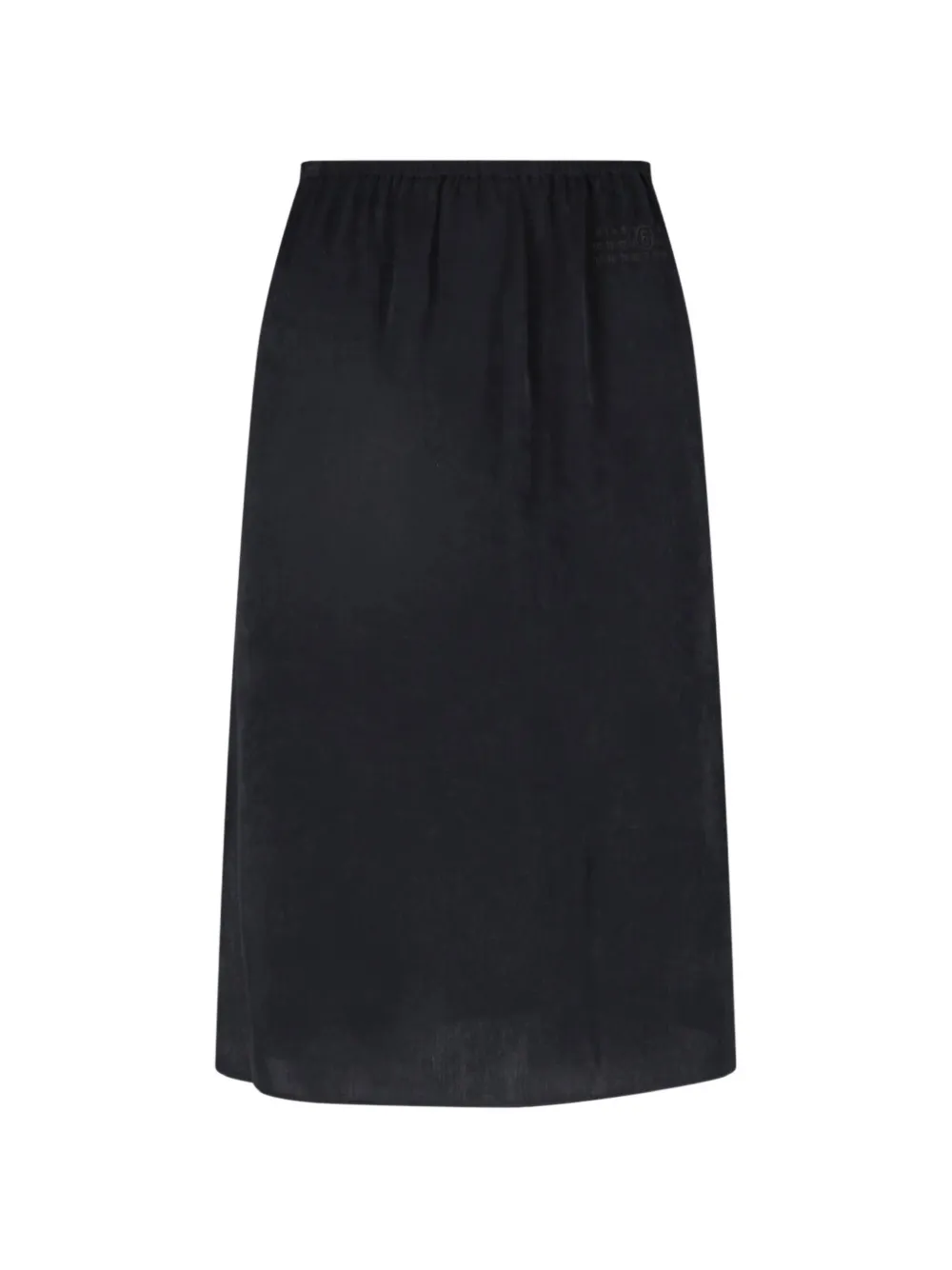 MM6 Maison Margiela logo-print midi skirt Zwart