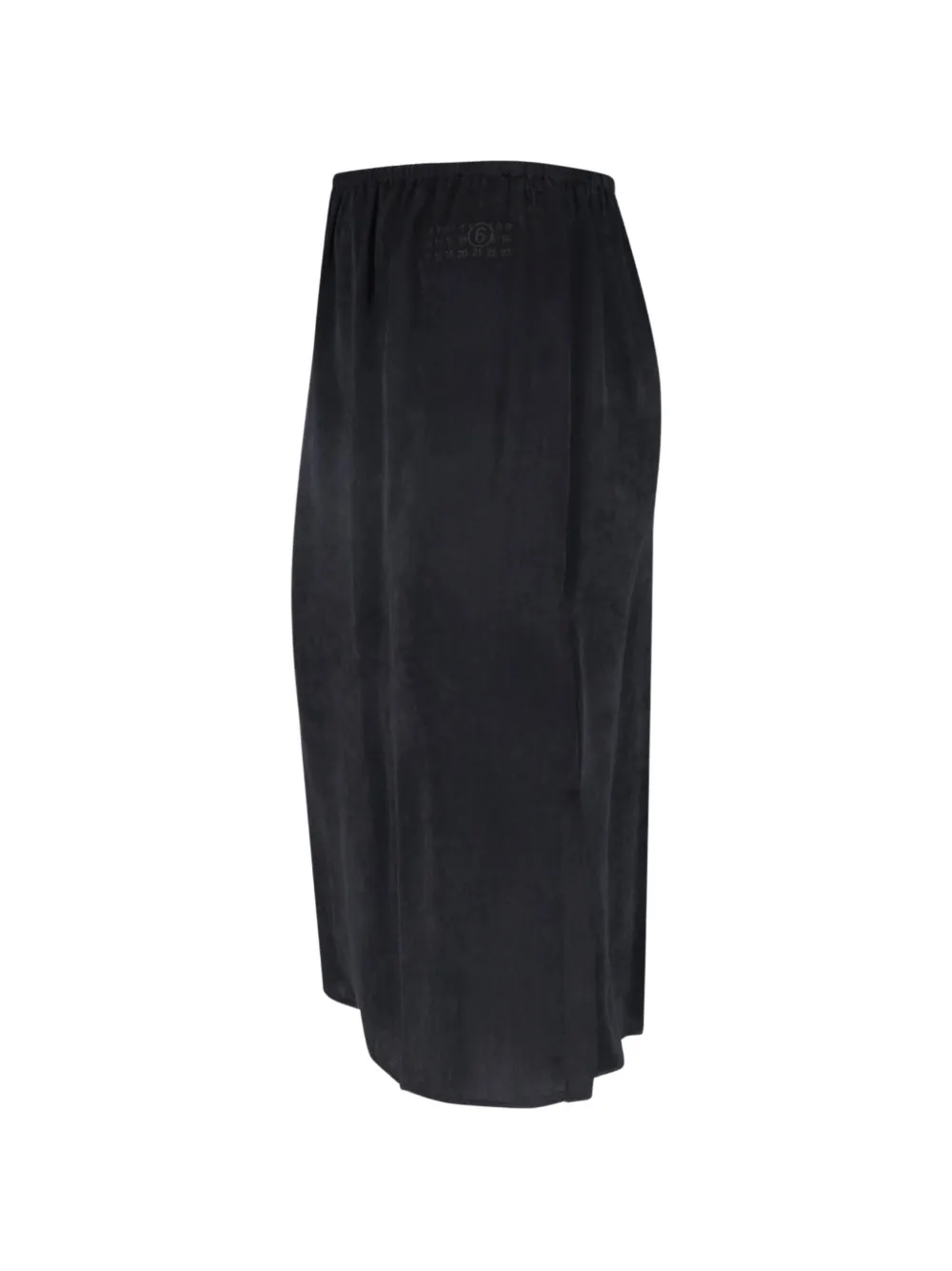 Mm6 Maison Margiela Logo-print Midi Skirt In Black