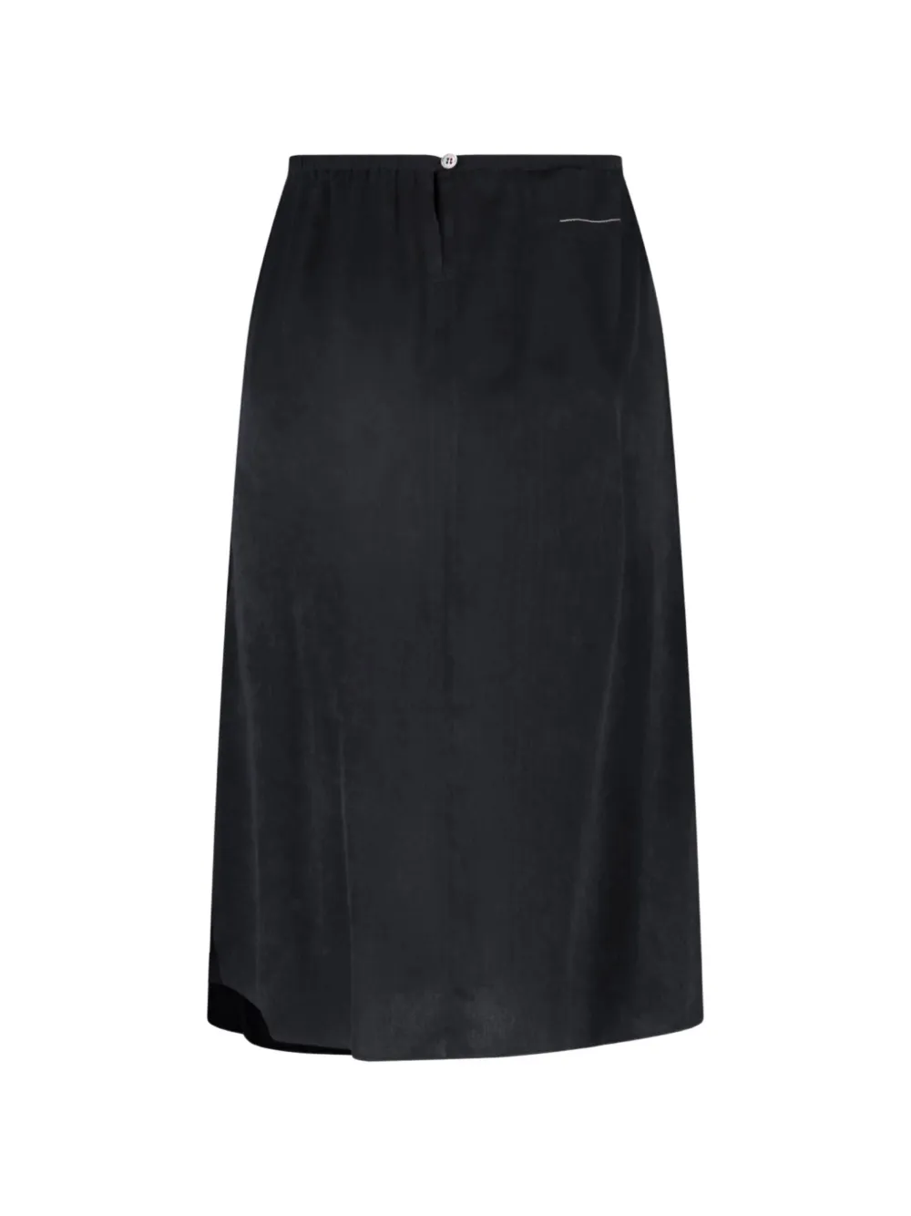 MM6 Maison Margiela logo-print midi skirt Zwart