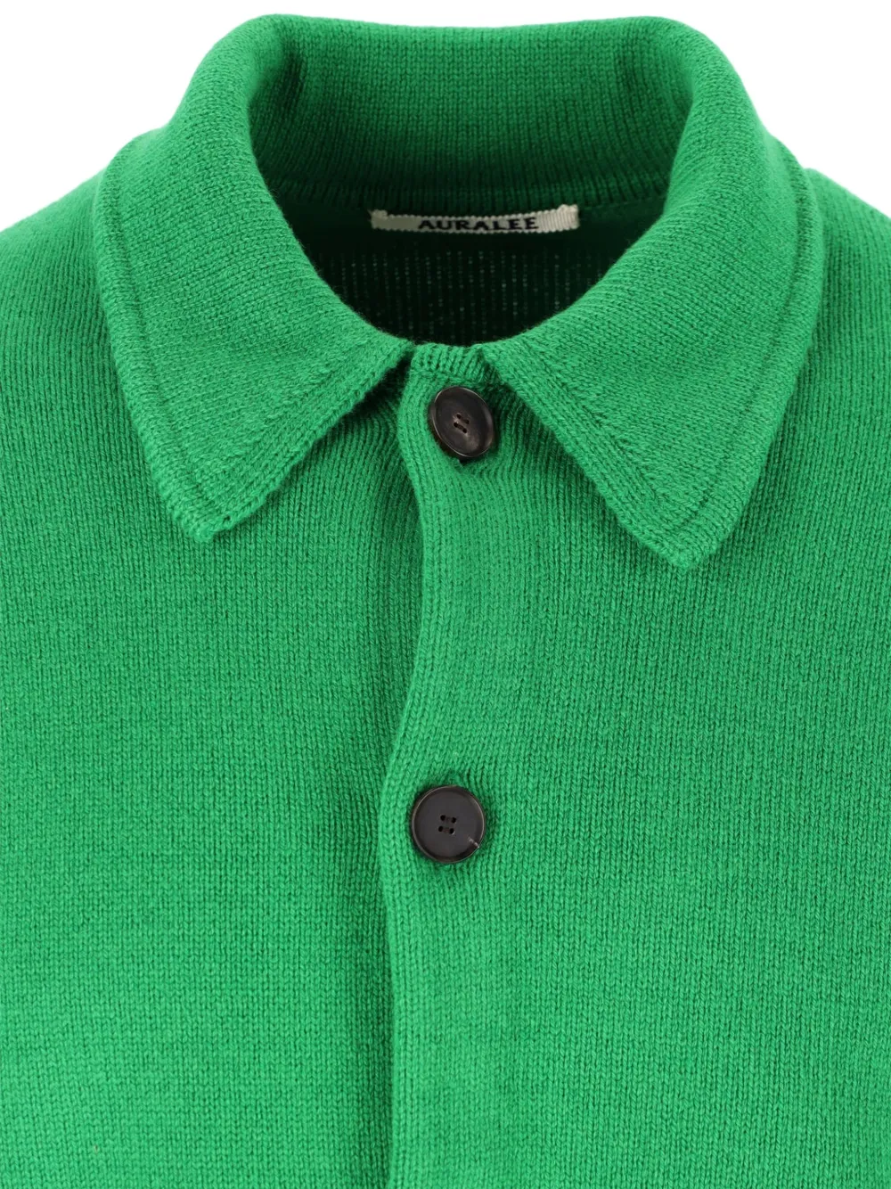 Auralee button-up wool cardigan Groen