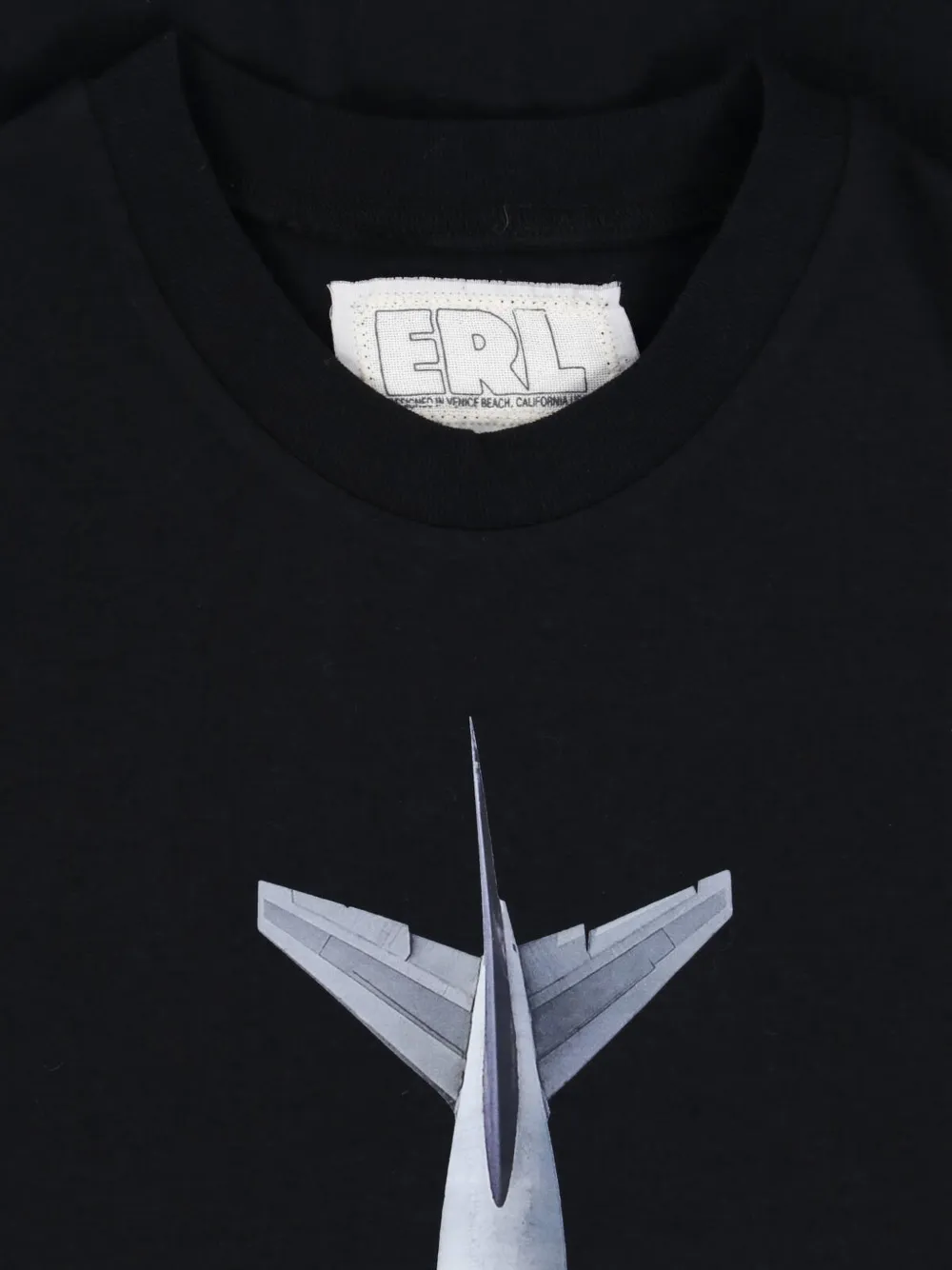 ERL Plane T-shirt met print Zwart