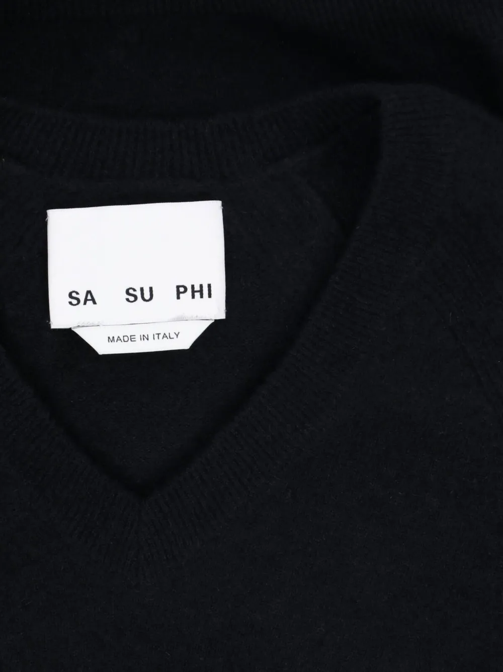 SA SU PHI Trui met raglan mouwen en V-hals Zwart
