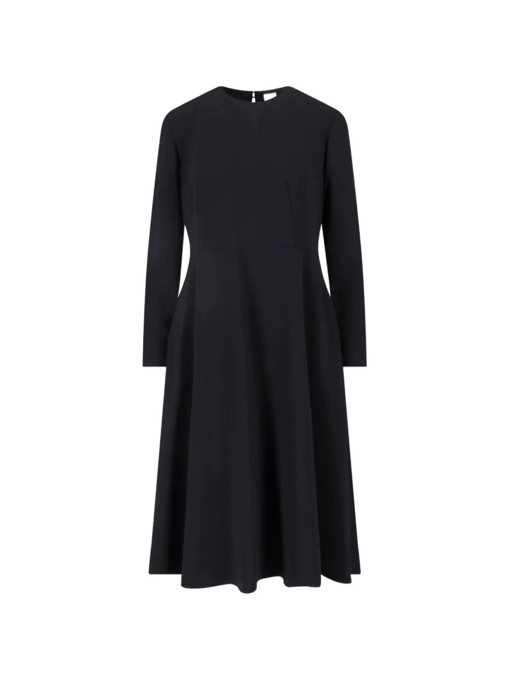 ASPESI long-sleeve flared midi dress - Nero