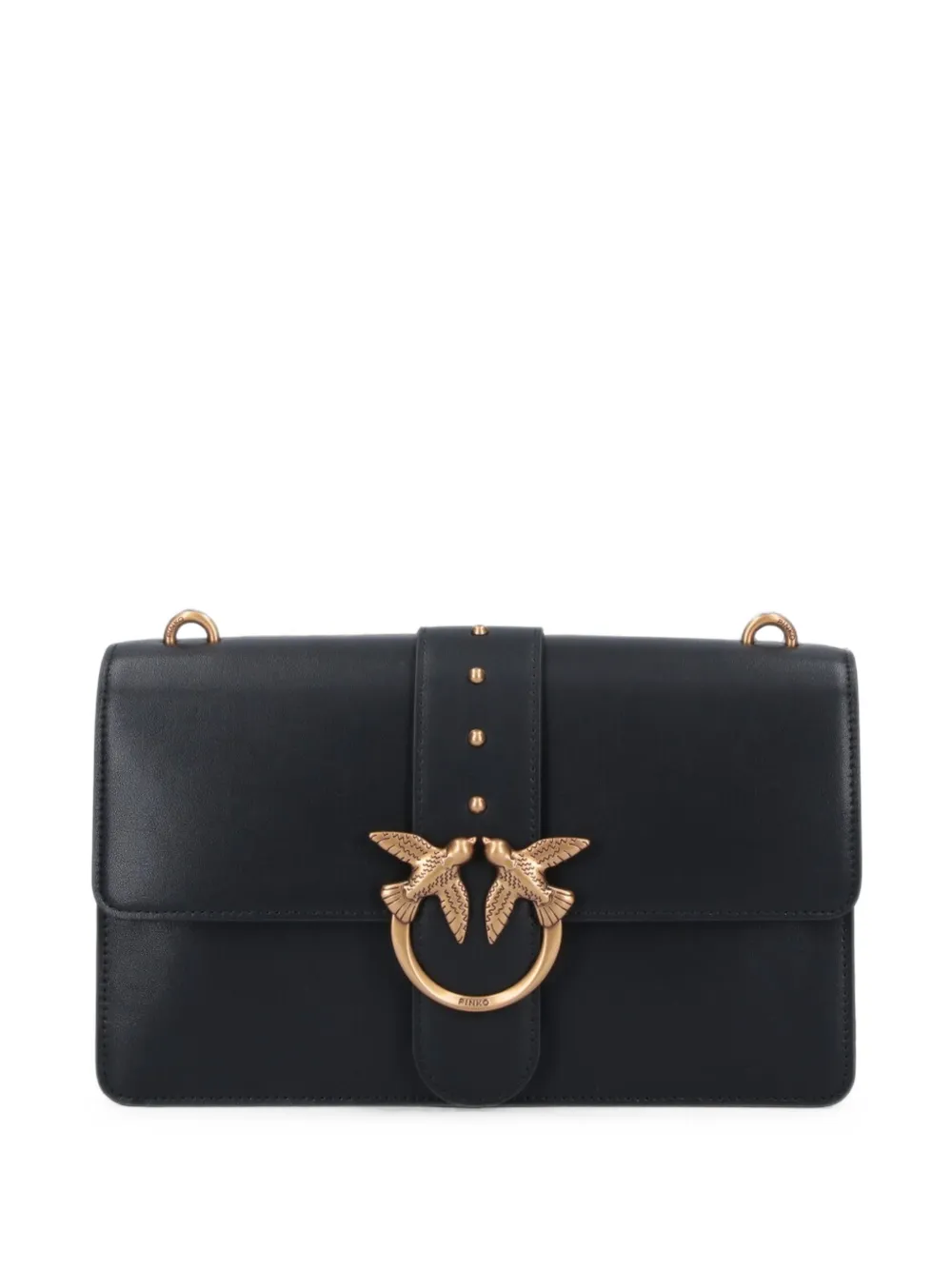 PINKO Love Bag One medium handbag in leather - Nero