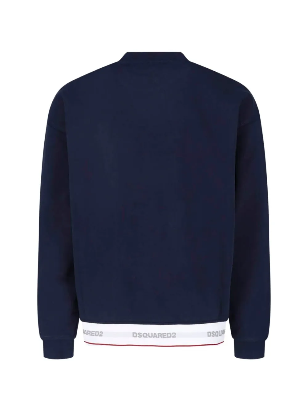 DSQUARED2 logo-waistband cotton sweatshirt Blauw