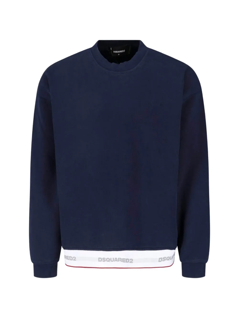 DSQUARED2 logo-waistband cotton sweatshirt - Blu