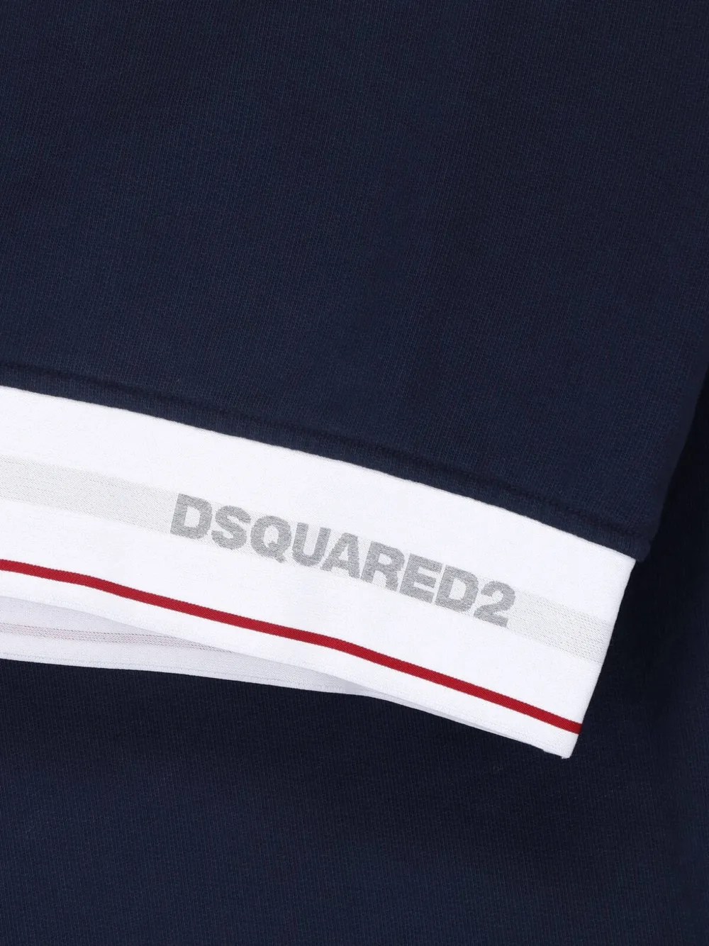 DSQUARED2 logo-waistband cotton sweatshirt Blauw