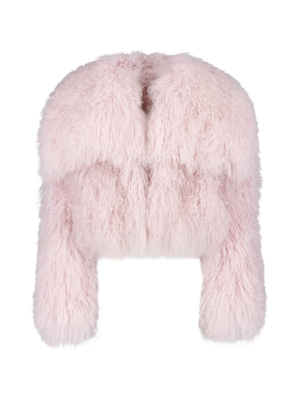 The Attico oversized shearling jacket - Rosa