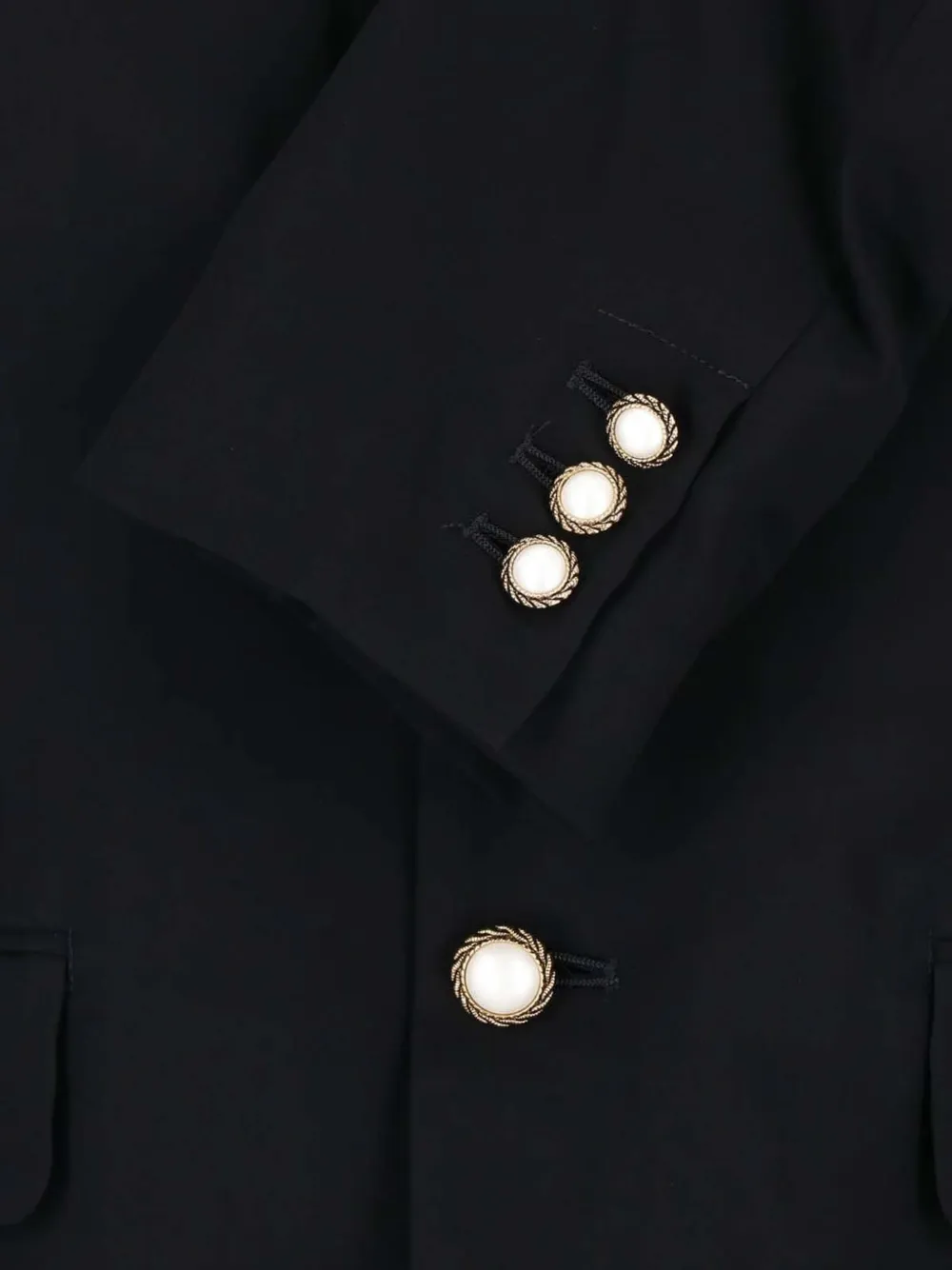 Comme Des Garçons Blazer verfraaid met parel Zwart