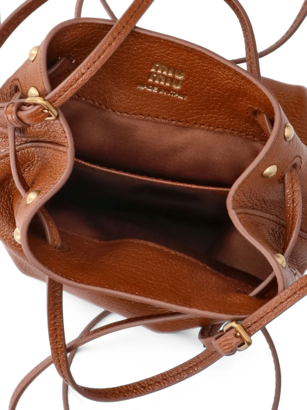 Miu Leren buidel Bruin
