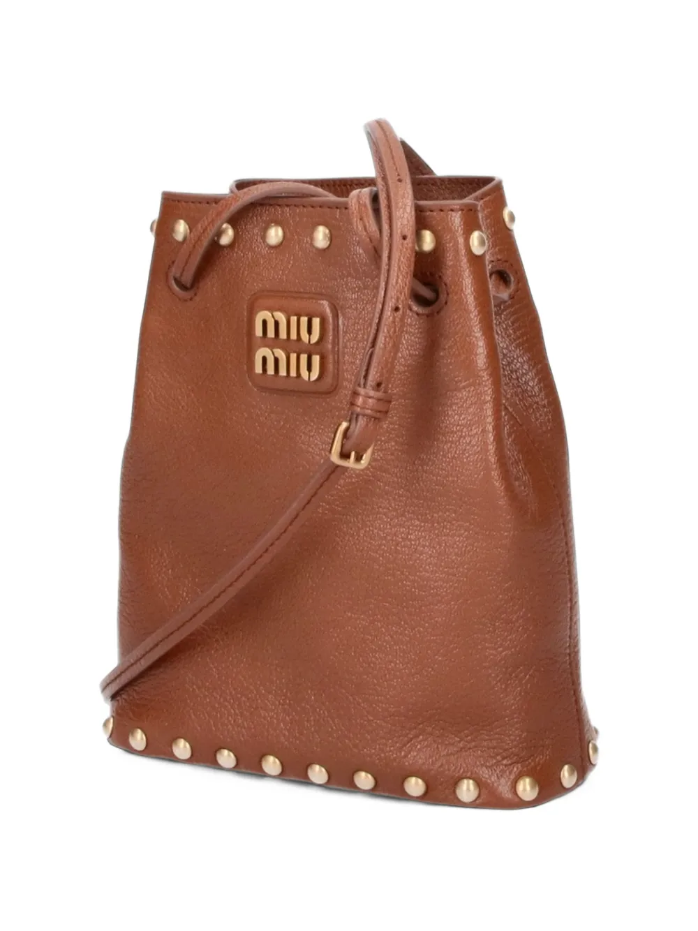 Miu Leren buidel Bruin
