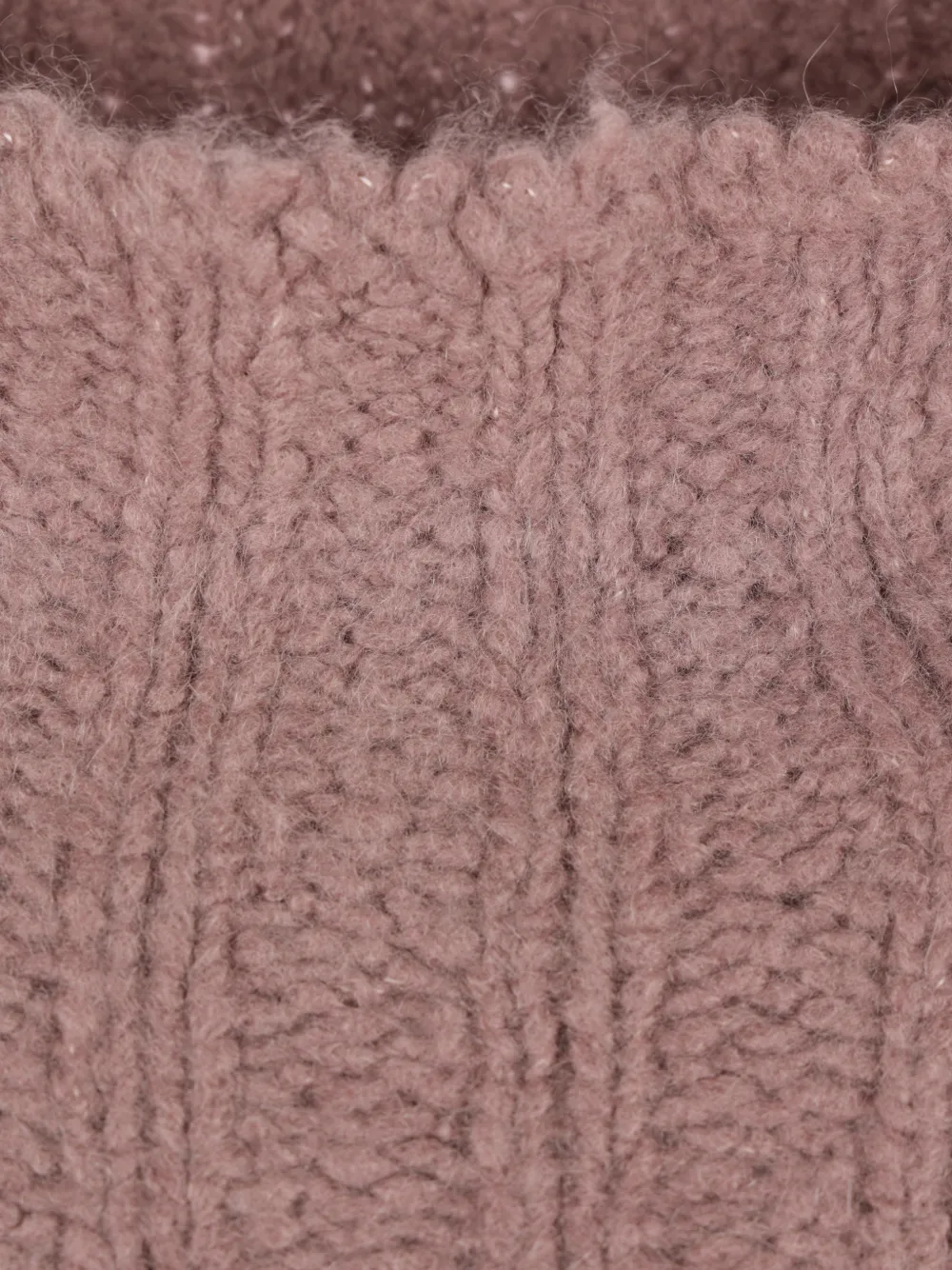 Rick Owens ribbed-knit high-neck cropped sweater Paars