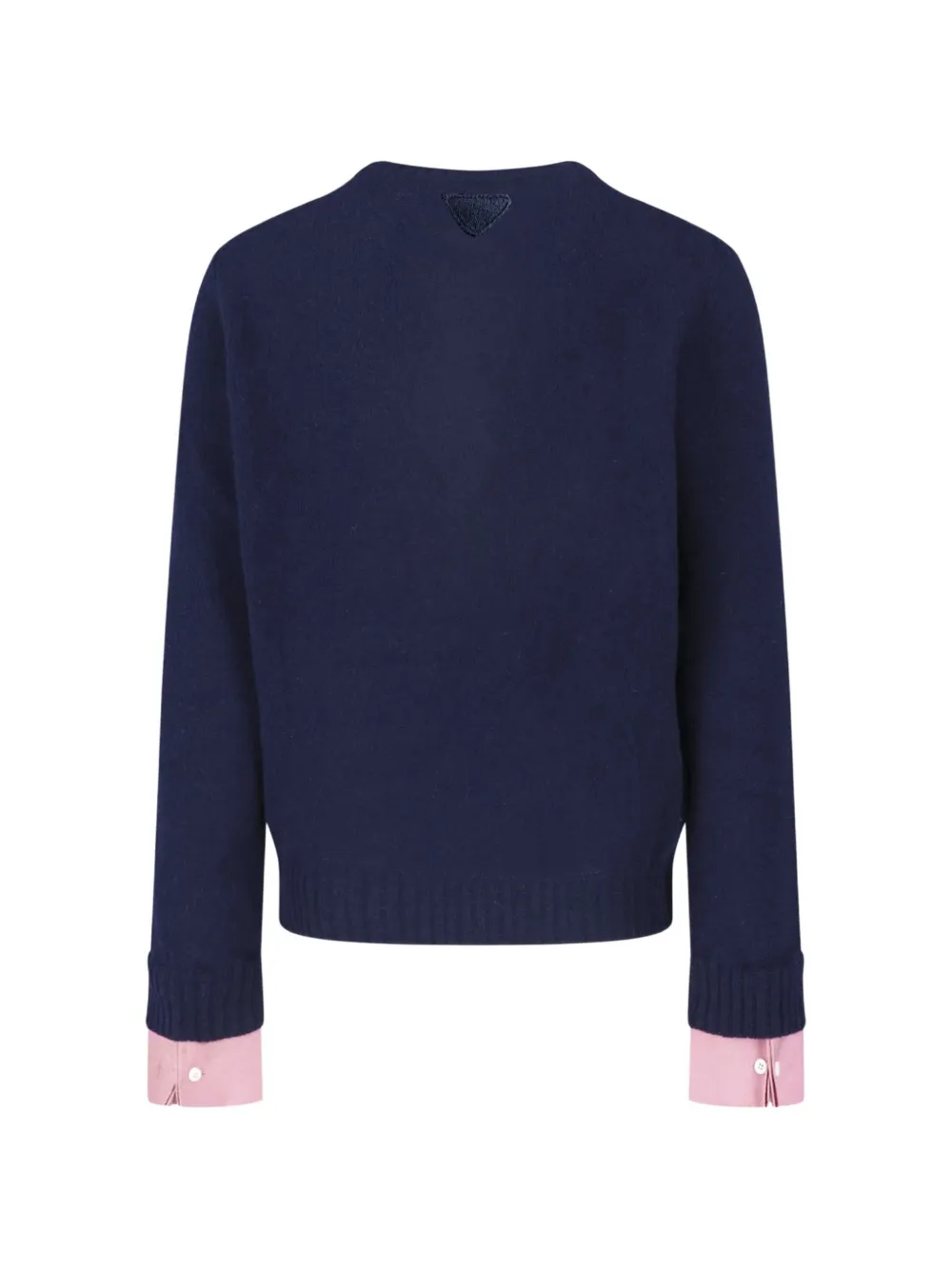 Prada Shetland wollen trui met ronde hals Blauw