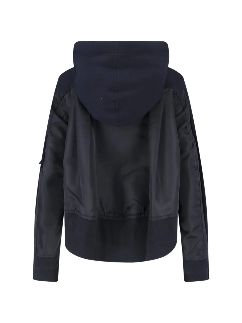 sacai Hoodie met rits Zwart