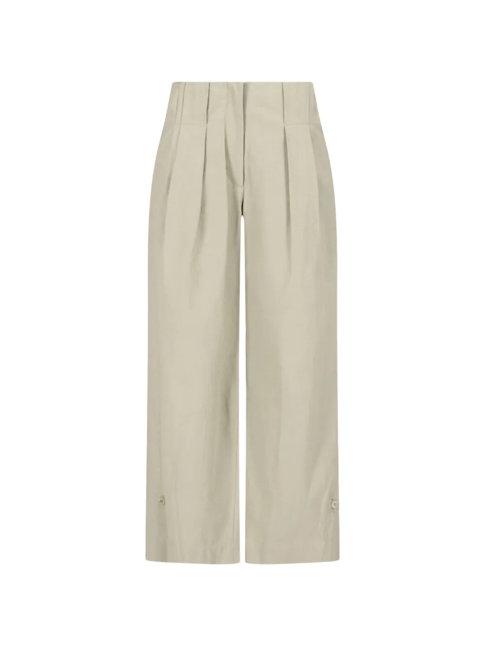 Low Classic pleated wide-leg trousers - Tons neutres
