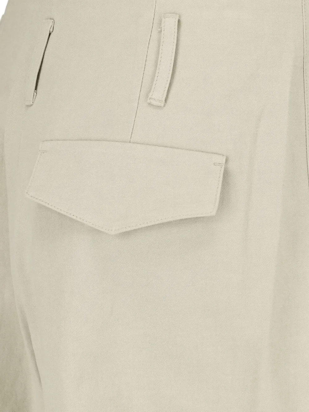 Low Classic Plooibroek met wijde pijpen Beige