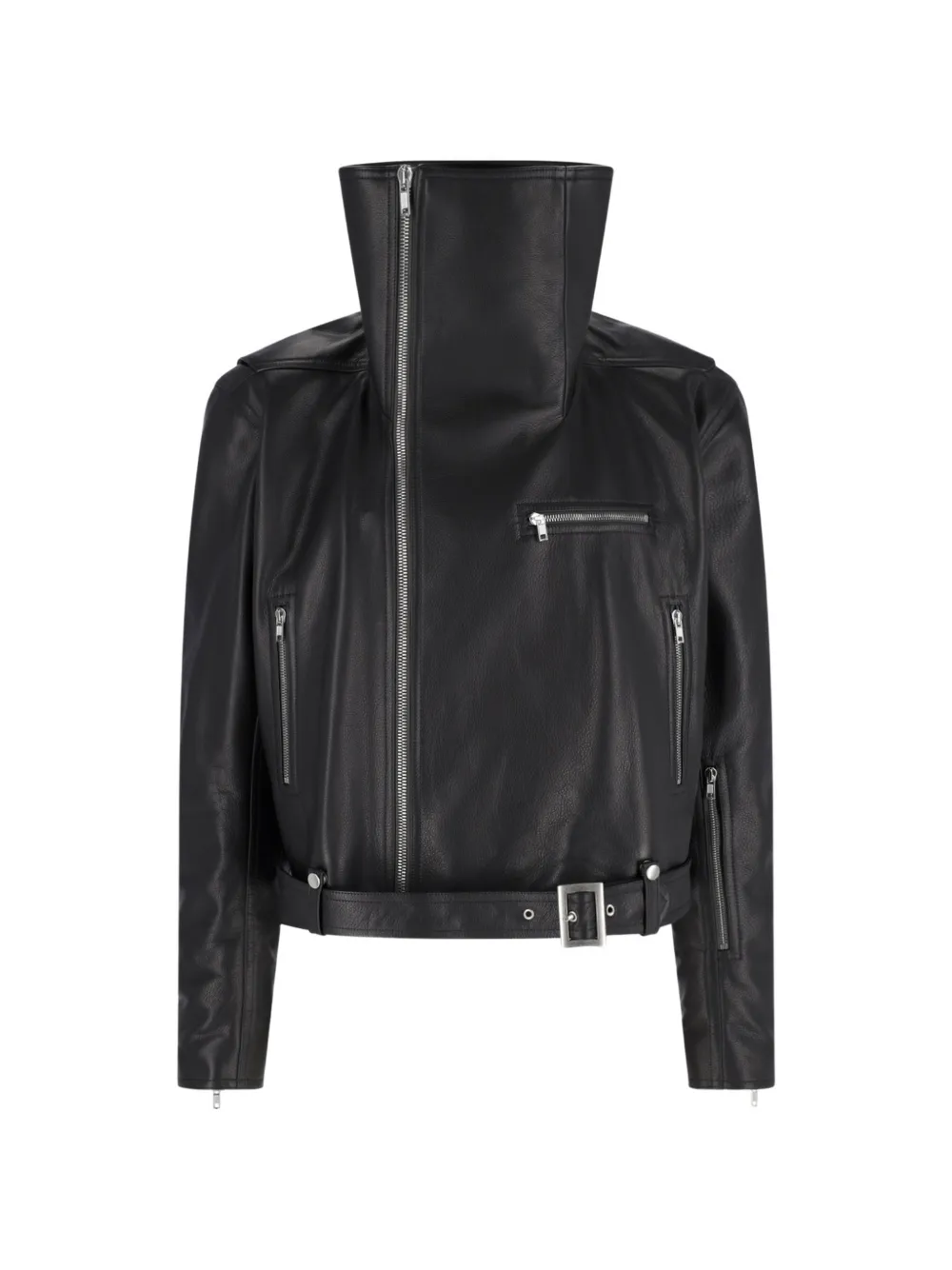 Rick Owens Biker Jumbo Stooges leather jacket - Nero