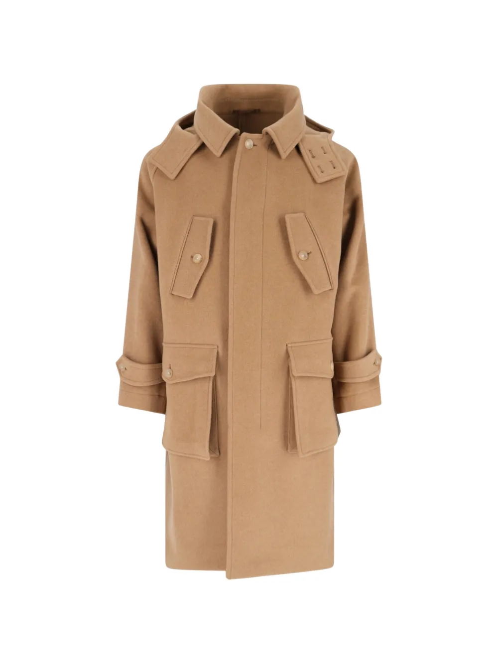 Caruso Foscari hooded button-up coat