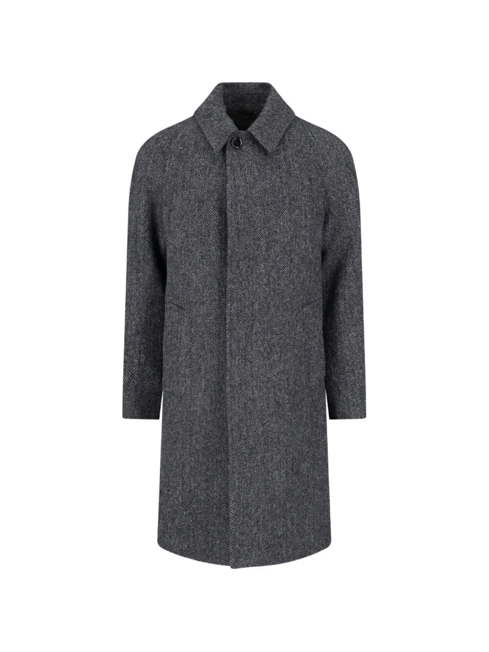 Lardini x Sugar herringbone-pattern wool coat