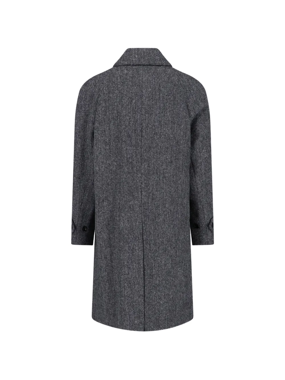 Lardini x Sugar wollen jas met visgraat-patroon Grijs