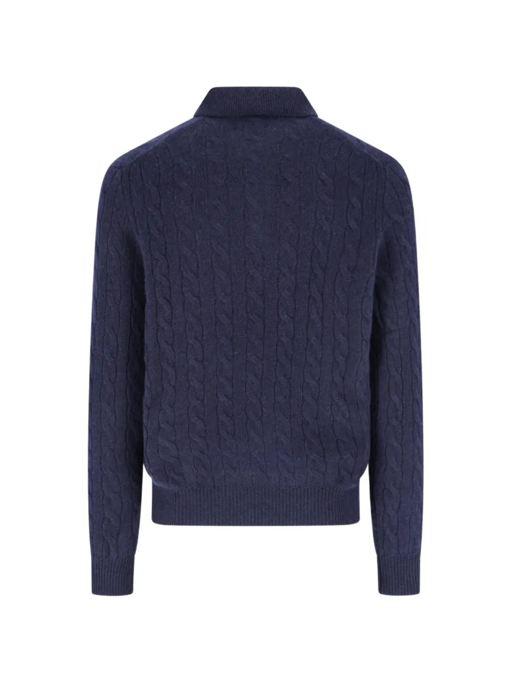 Polo Ralph Lauren cable-knit wool-cashmere jumper Blauw