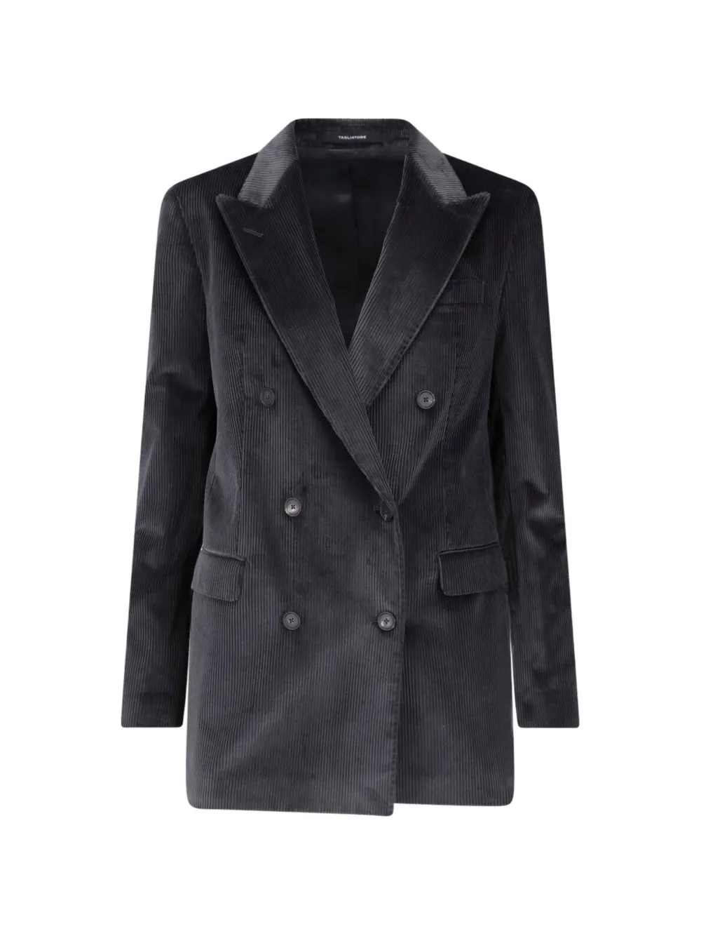 Tagliatore double-breasted corduroy blazer - Grigio