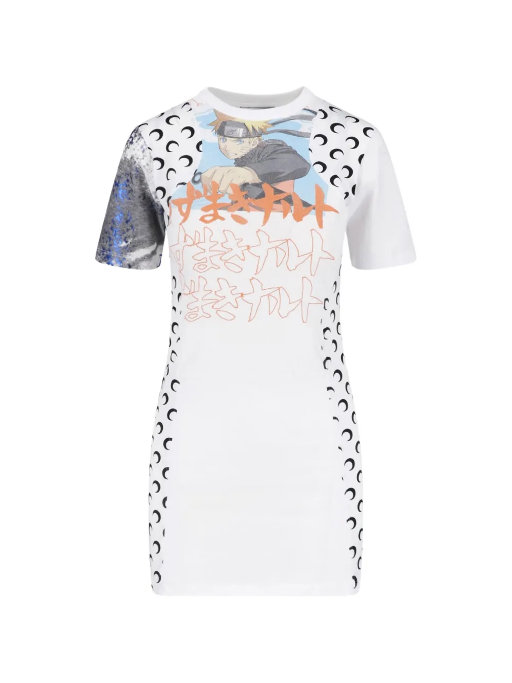 Marine Serre graphic-print Moon-panel mini dress · M