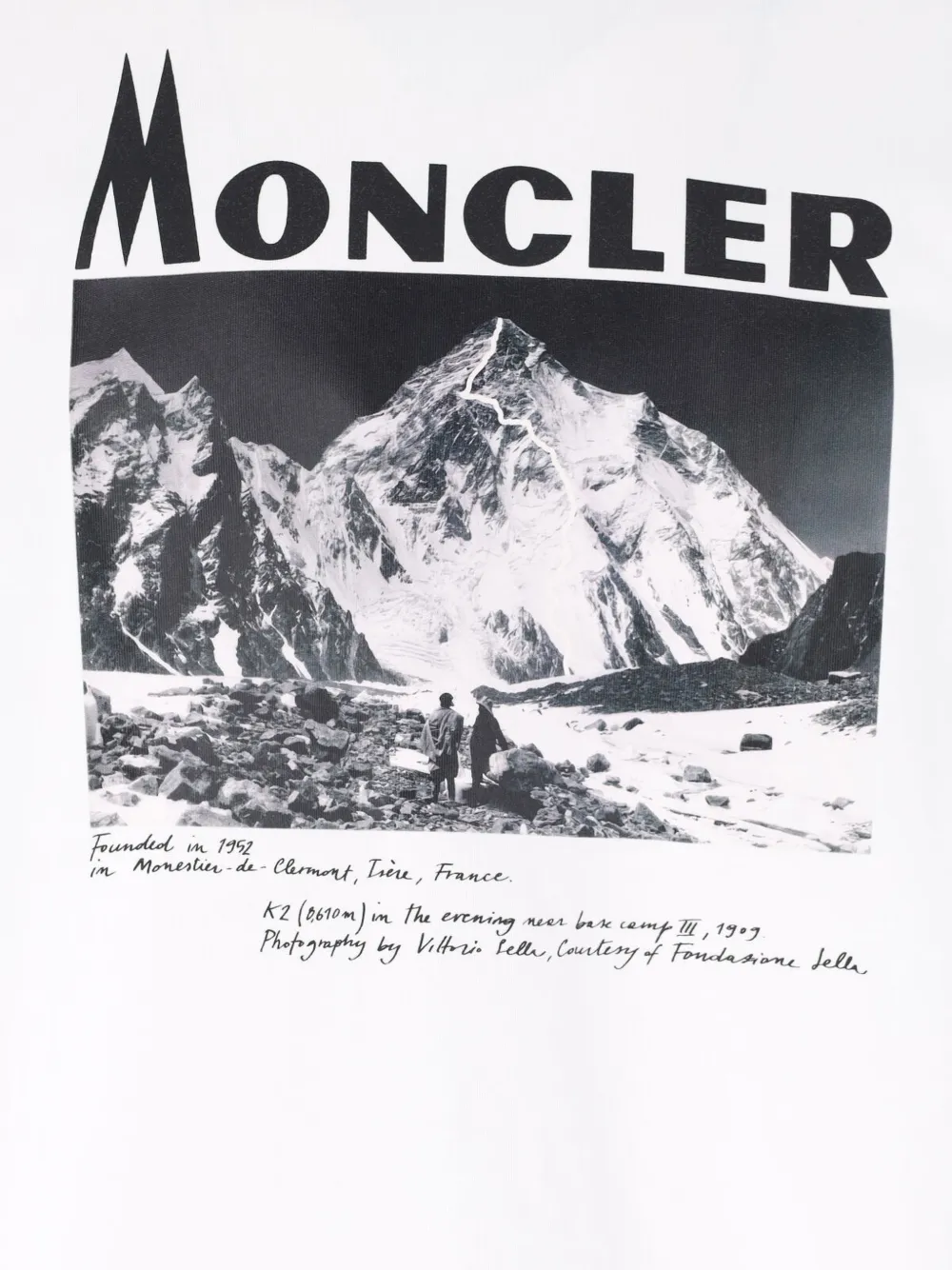 Moncler K2 print short-sleeve cotton jersey T-shirt Wit
