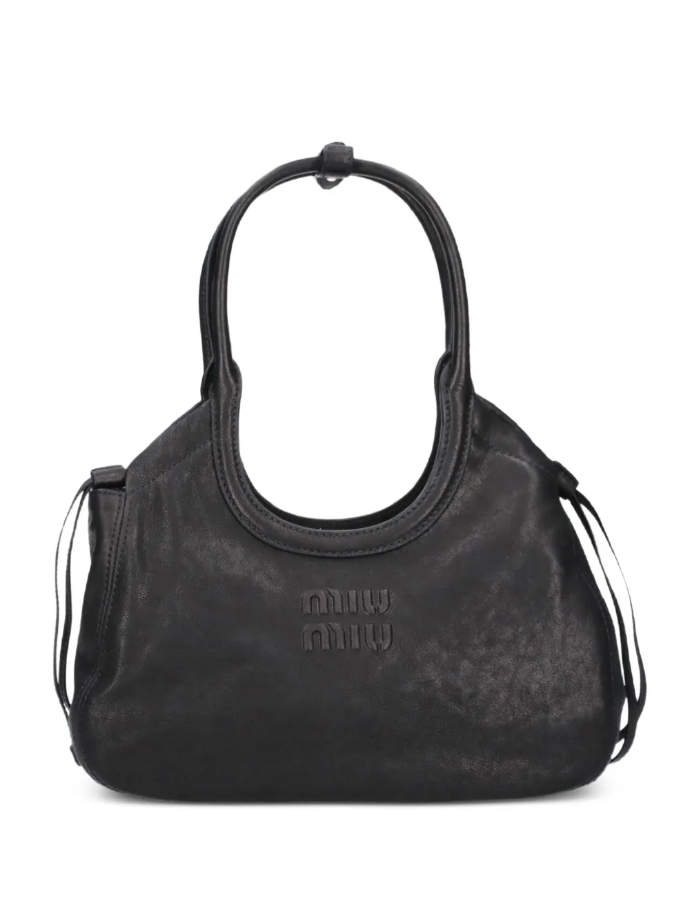 Miu Ivy nappaleren shopper Zwart