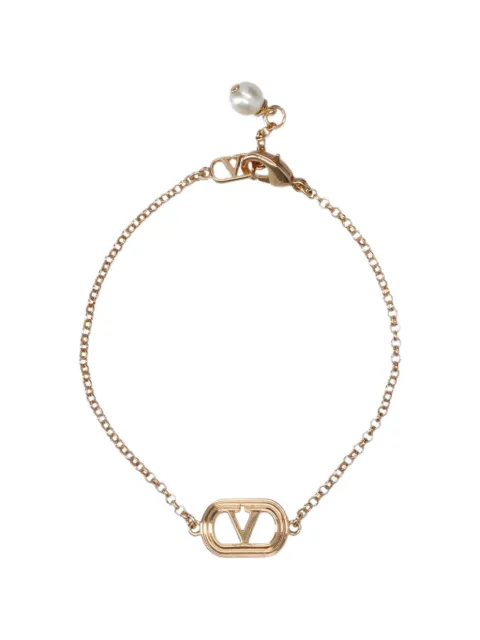 Valentino Garavani VLogo Signature bracelet in metal and Swarovski® pearl