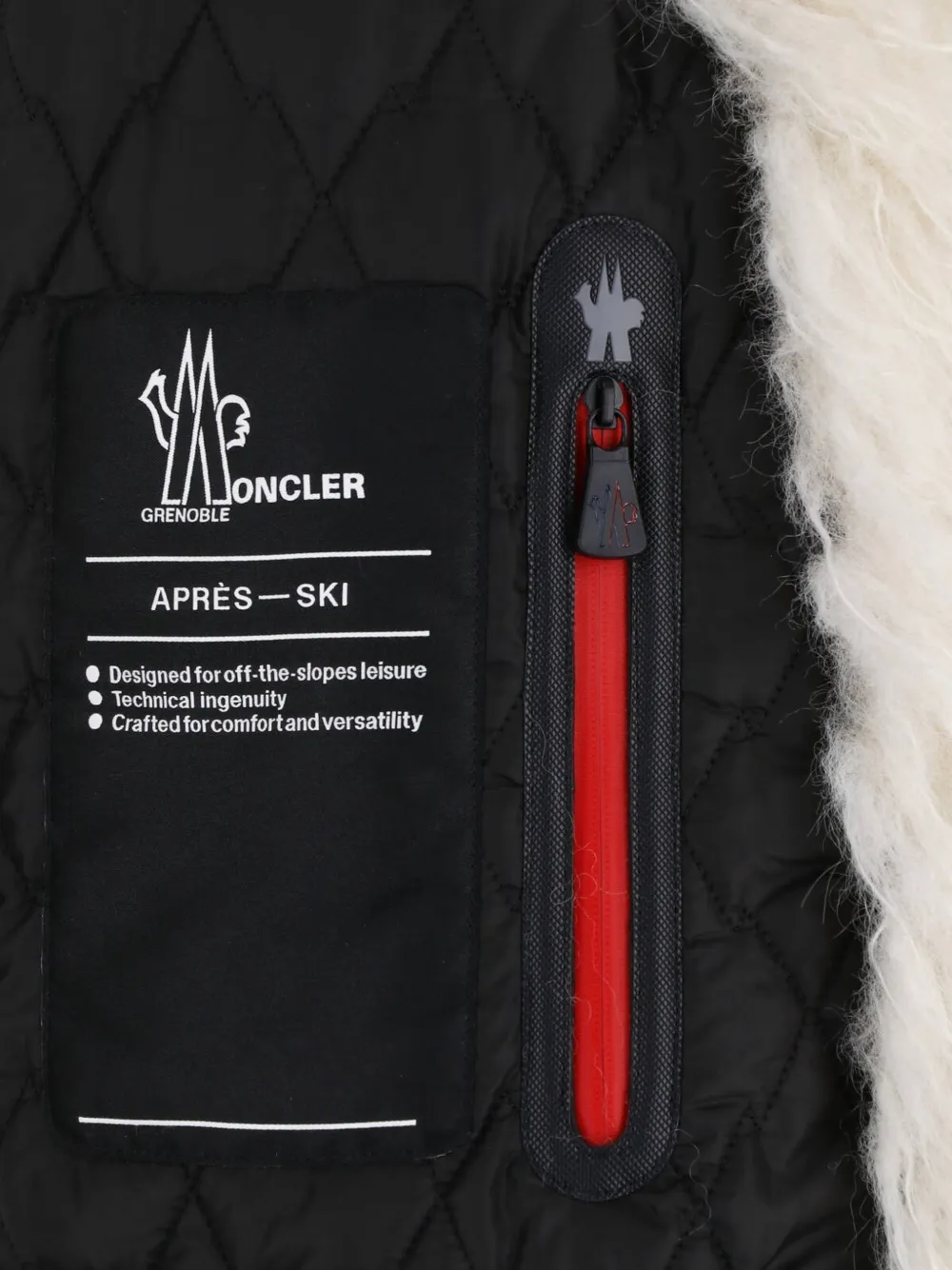Moncler Grenoble Après-Ski faux-fur jacket Beige
