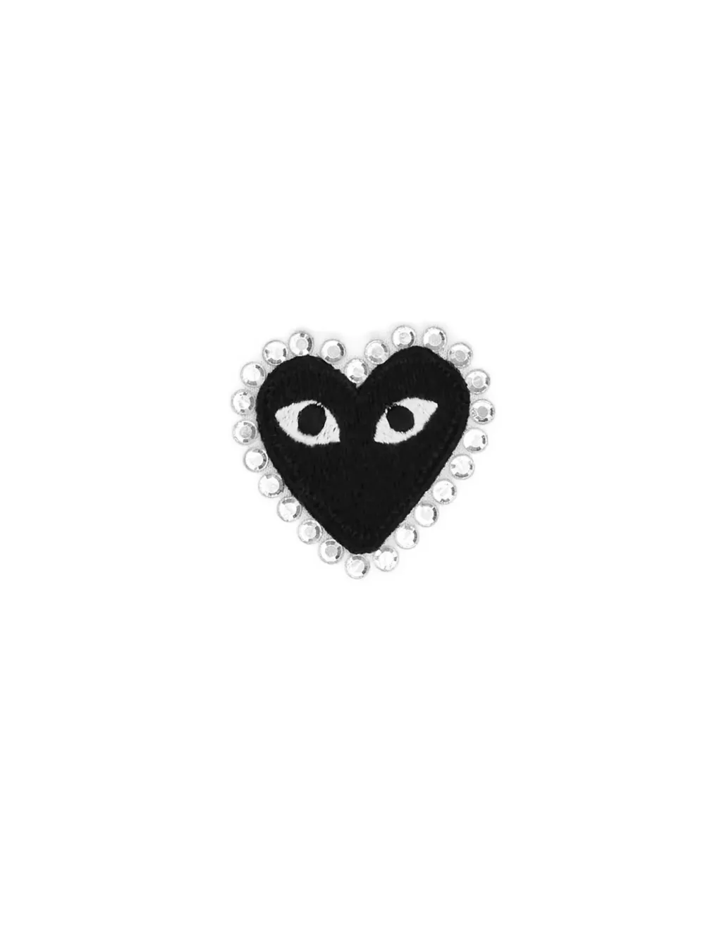 Comme Des Garçons Play crystal-embellished Heart patch T-shirt Wit
