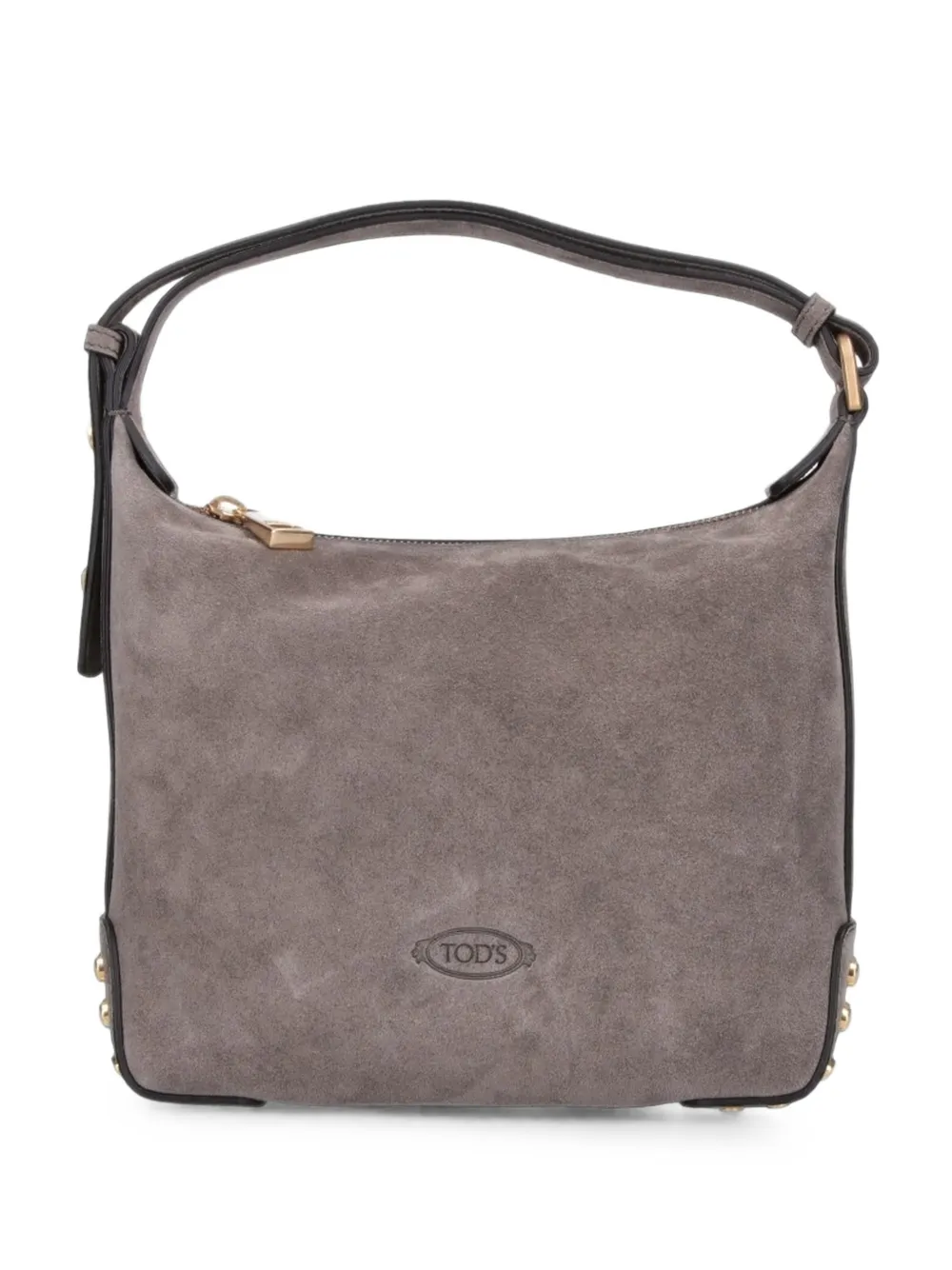 Tod's metal-dots mini bag in suede - Grigio