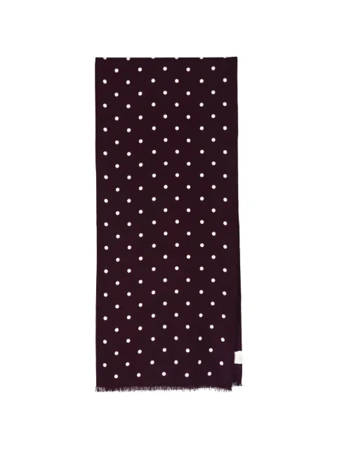 Destin polka-dot frayed scarf