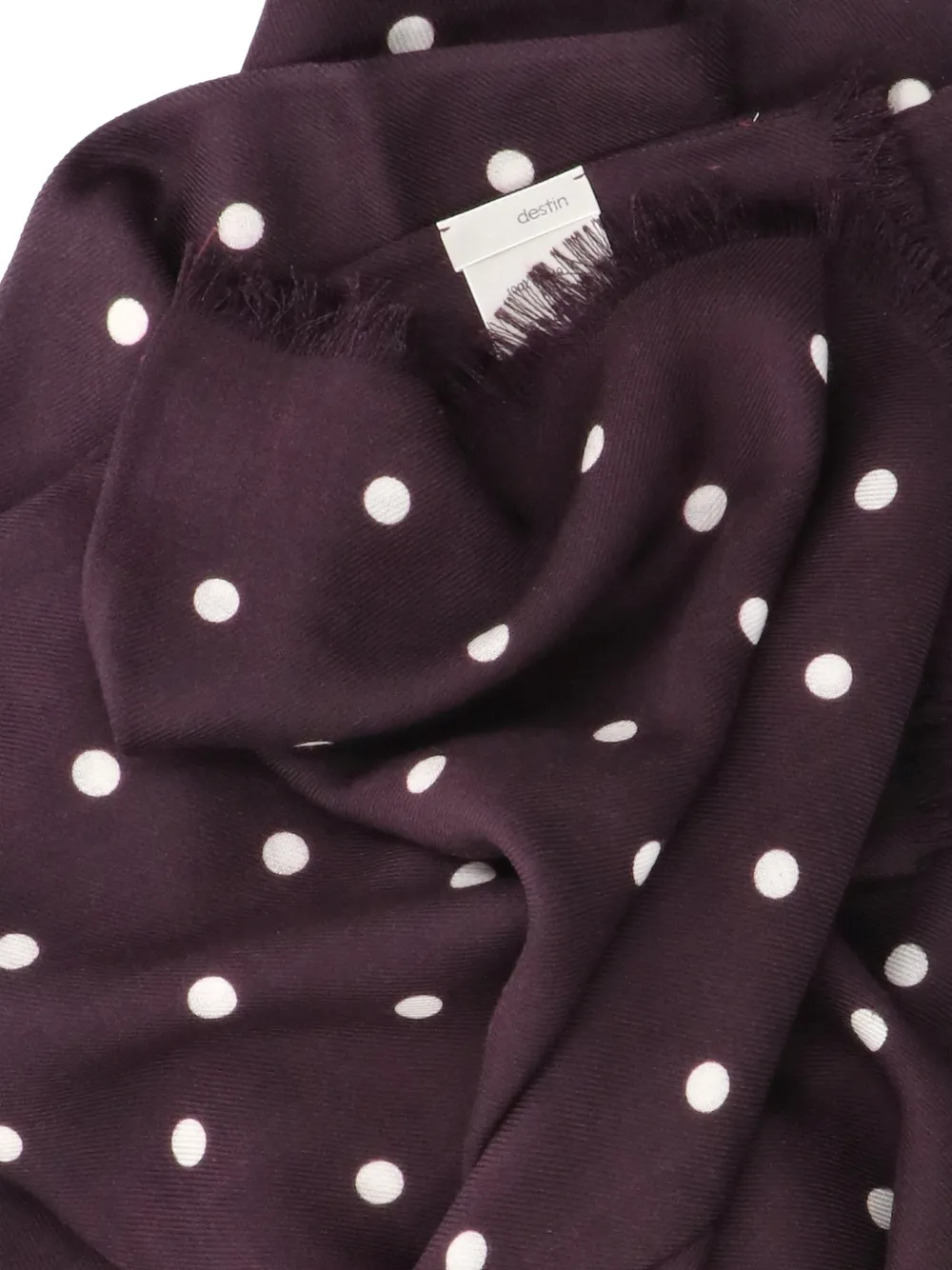 Destin polka-dot frayed scarf Bruin