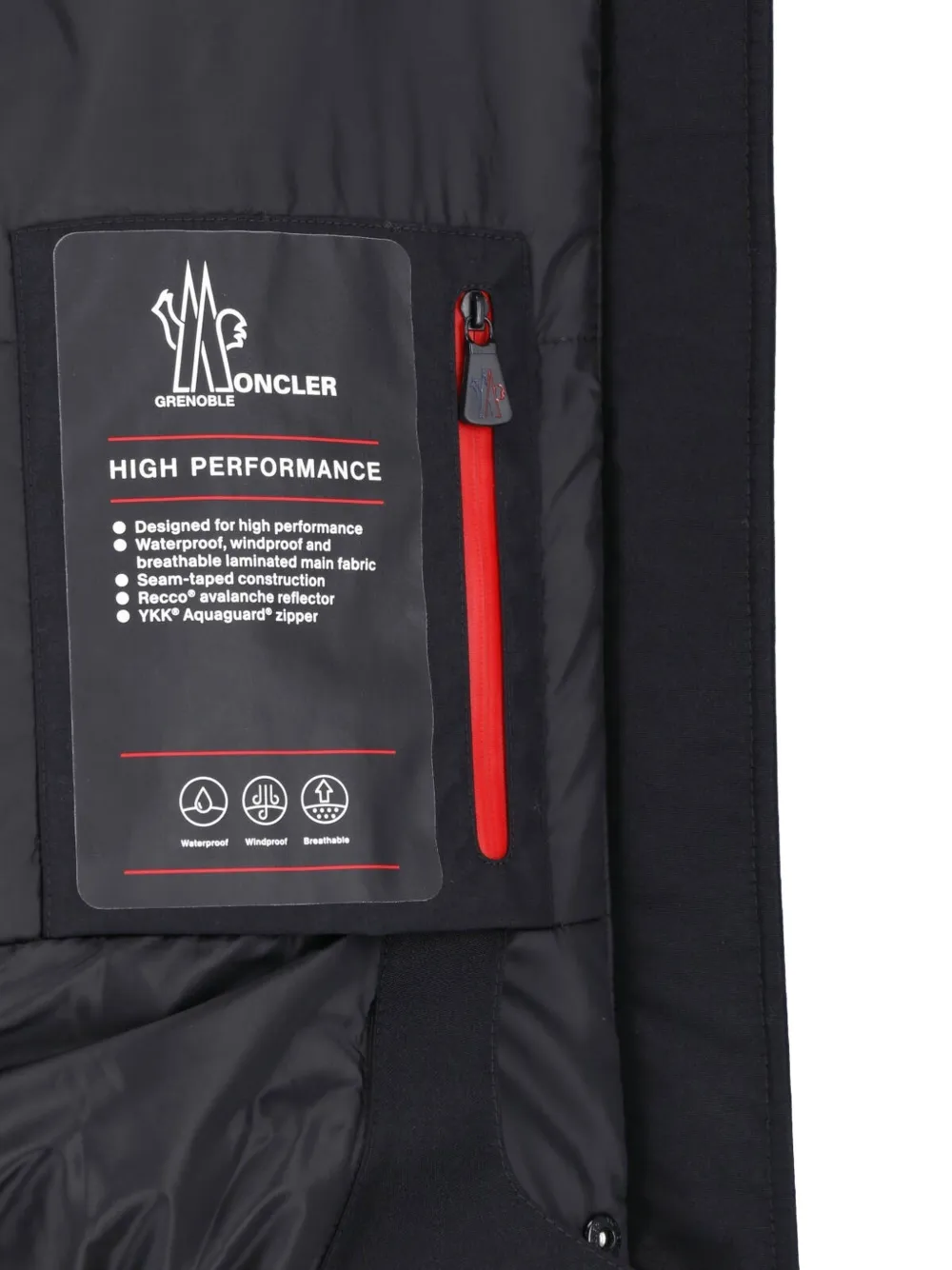 Moncler Grenoble Lambir GORE-TEX ski-jack met capuchon Zwart