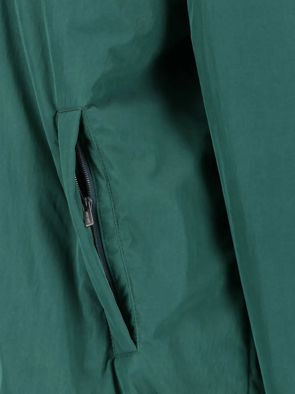Miu pongé and fleece jacket Groen