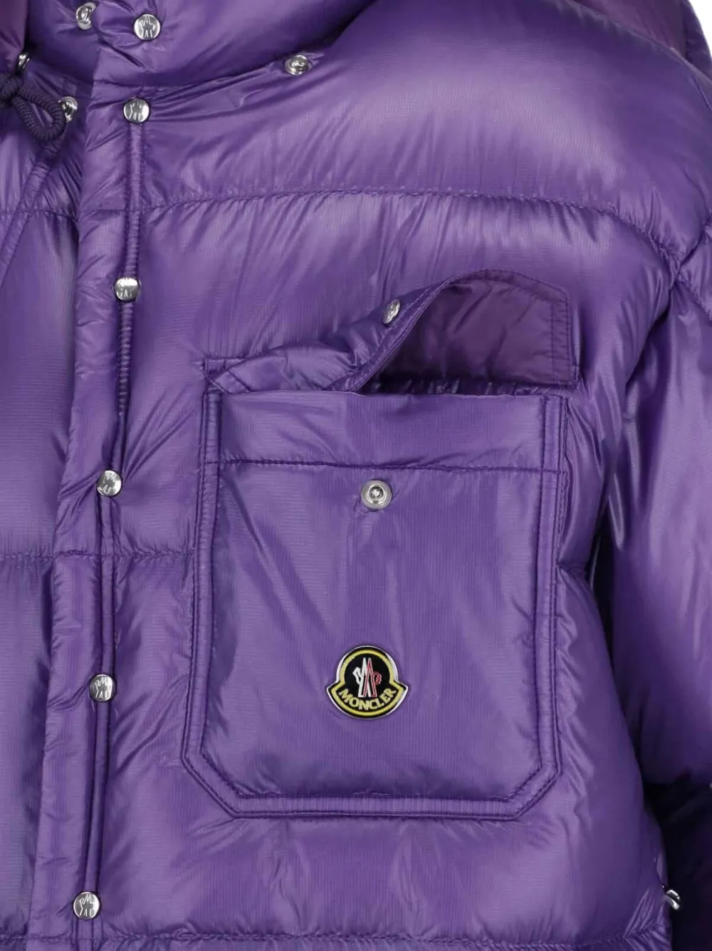 Moncler Karakorum hooded short down jacket Paars