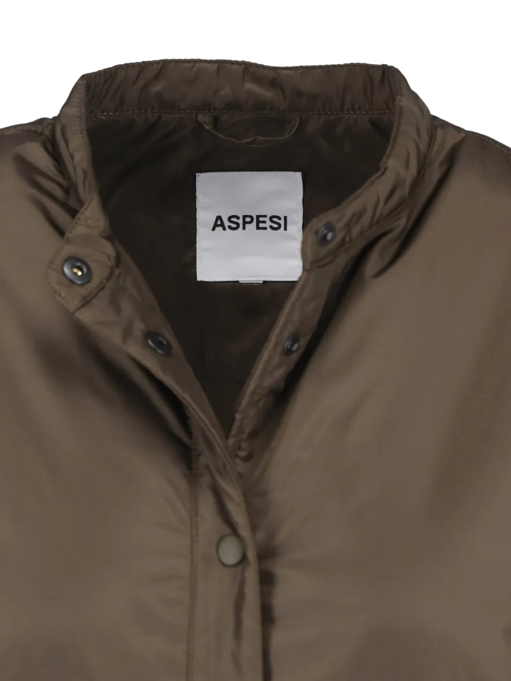 ASPESI Glue blouse met bandkraag Bruin